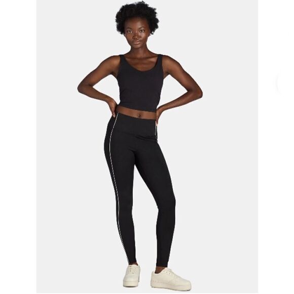 Women's Active Sports Piped Bra Tank Top & Leggings 2-Piece Size L - Picture 13 of 14